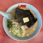 山岡家 - 塩ラーメン(大盛、白髪ネギ、バターTP)