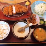 Katsu Hana Hanamigawa Ten - 波奈プレミアムポーク中ロースかつ定食（1628円）