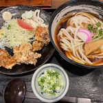 Niimi - A定食、からあげ・うどんか蕎麦付き　980円