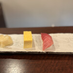 Sushi Dining Sho - 卵焼き、本マグロ