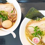 麺屋 燕　 - 
元祖燕ラーメン（醤油）、元祖燕ラーメン（塩）