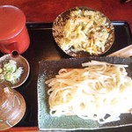 Udon Chaya Tarijian Kokyu - もりとかき揚げ　の　ウドン　800円