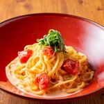 炙り明太子のクリームパスタ