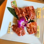 Sumibi Yakiniku Hibino Tei Nakamozu Ten - 和牛3種ぜいたく定食(130g)　￥2,728