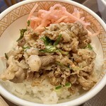 すき家 - 牛たまかけ朝食ミニ320円