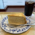 Doutor Coffee Shop Okachimachi Showadori Ten - ミルクレープ　アイスコーヒー