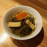 お食事処　南 - 切り昆布 と カボチャ の 煮物 。