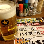 Yakiton Oogiri Narimasu Ten - 生ビール(サービスタイム299円)