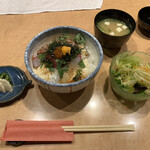 Mokugyo An - 山かけ海鮮丼（税込1,200円）2022.10