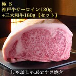 極【S】｜【神戸牛サーロイン120g】｜◆神戸牛サーロイン《しゃぶしゃぶorすき焼き》&三大和牛◆