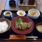 Momiji Tei - 2013.05 もみじ亭ランチ・ひれかつのネギ味噌焼き