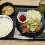 Matsu no Ya Keisei Ookubo Ten - おろしポン酢ささみかつ定食¥500-