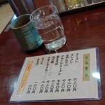 伊勢屋 - 店内にはお食事メニューあり。