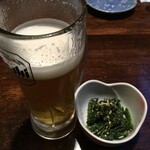 Machi no Izakaya Nishina - "生ビールとお通し"