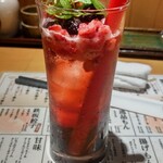 Hakata Yasai Makigushi Kibakumon Meieki Ten - 三種のラズベリーノンアルコール酎ハイ