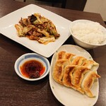 Gyoza Kobo - 元祖野菜餃子(8ヶ)+ホイコーロー+ライス(大)