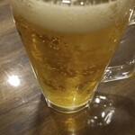 Okonomiyaki nacca - おビール。キンキンだよ