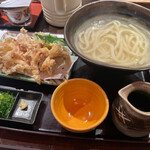 釜揚げうどん 鈴庵 - いか天盛り釜揚げうどん 1300円