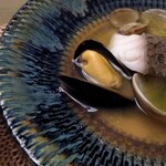 Ryukyu Dining Taste - いまいゆ アーサー 鰹出汁  ｢いまいゆ｣ は 沖縄の言葉で 鮮魚 とのこと。だそう。