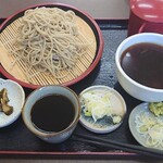 Soba Dokoro Oume - もりそば大盛り・しゃも汁追加