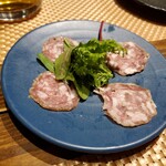 Seafood Italian Bar Luciano - 支配人さんからのサービスです！(イタリアのサラミらしいですがとても美味しいので新メニューになるかも？)