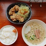 Iha Soba - そば定食（唐揚げ）