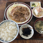 さかえや食堂 - ショウガヤキ定食