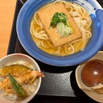 味の民芸 - 民芸きつねうどん740円（ミニ天丼セット420円）