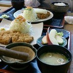 かつ庵 - とんわさ＆天恵美豚 定食