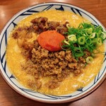 Marugame Seimen Moriguchi Dainichi Ten - 肉がさね玉子あんかけ明太子うどん