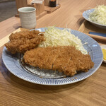 Yokozuna Tonkatsu Dosukoi Tanaka - ロースとヒレカツの盛り合わせ。