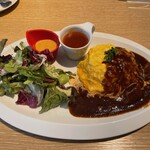 Musashino Mori Coffee Odawara Ten - ふわっとろオムライスプレート ビーフシチューソース(ソース付)