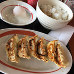 Kouraku En Kaminoyama Ten - 餃子と半熟卵とご飯