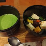 むげん茶房 - 抹茶330円･胡麻とうふあんみつ680円