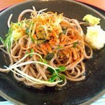 Teuchi Men Kobo Ikki - 冷やしピリ辛肉みそ蕎麦  800円