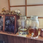 Cafe Kamin - セルフサービスの、水とお茶