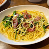 Jolly Pasta Saga Nishi Ten - ポークパストラミとほうれん草のクリームソース　大盛