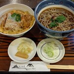 Soba no Kura Shihokawa - お好みかつ丼ｾｯﾄ(温かいそば)1375円