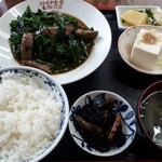 Sakaeya Shokudo - レバニラ炒め定食900円