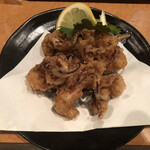 Yakitori Kizuki - 下足唐揚げ５５０円！カラッとあがっており、くどくなくて、美味しい！