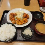 Yumean Shokudo Tachikawa Eki Minamiguchi Ten - 若鶏の唐揚げランチ(税込769円)