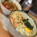 Donpachi Namamugi Ten - カレー丼セット（６５０円）＋かきあげ（１００円）＋たまご（５０円）２０２３年４月