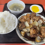 Ozasa Hanten - 鳥みそ定食小ご飯750円