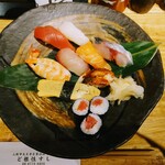 Dokonjo Sushi - 令和5年4月 ランチタイム
                      寿司定食 800円
                      にぎり寿司8貫、鉄火巻3切れ、赤出汁