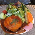 Lapin d'or - ・「ハンバーグ ロースハムチーズ焼き デミソース(¥1210)」