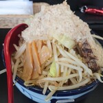 Mensho Fuurin Kazan - 豚骨醤油ラーメン(麺大盛り、アブラ、野菜マシマシ)