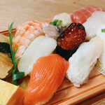 Uoriki Seafood Sushi Shinkoshigaya Varie Ten - 海幸　税込1286円→643円