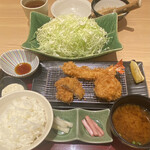 Tonkatsu Shinjuku Saboten Ion Moru Makuhari Shin Toshin Ten - ホタテフライ盛り合わせ御膳