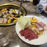 Yakiniku Hiro - 三色焼肉ランチセット(牛カルビ・豚ロース・牛ホルモン)