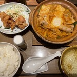 やよい軒 - (料理)チゲ定食(から揚げ付)